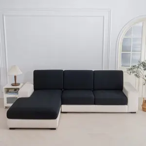 1-piece all-season jacquard stretch sofa cushion cover, minimalist modern style non-slip sofa slipcover, living room sofa protector suitable for L-shaped sofas and 1-2-3-4 seat sofas.