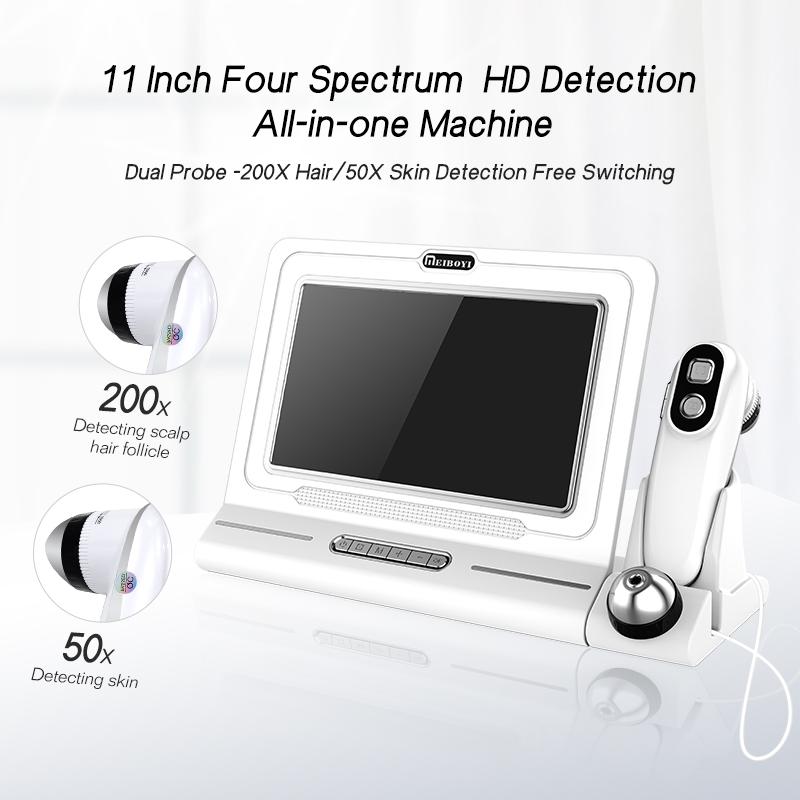 Meiboyi Classic HD Home Use Skin Analyzer Dual Lens 200X 50X Scalp Camera Skin Analysis Device Scalp Scanner Skin Detector