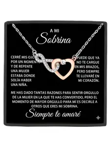 To My Niece Necklace Gift Infinity & Heart Pendant with Cubic Zirconia,Sentimental Graduation Gift for Niece From Aunt/Uncle - Birthday Jewelry Present