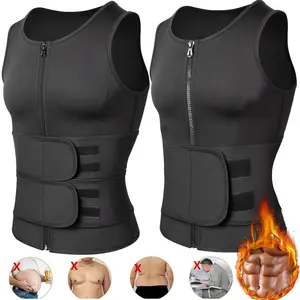 Men Sauna Sweat Vest Body Shaper Waist Trainer Vest Compression Undershirt Shapewear Workout Tank Tops Corset Sports Breathable Outfits
