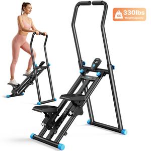 Merach Stair Stepper with Handlebar for Full-Body Workout,330LBS Capacity, Compact Cardio Climber Exercise Machinewith Adjustable Pedals, Vertical Climber, OutdoorFun for Home Gym Summervibes