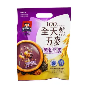 QUAKER 100% Natural Five Grain Black Nut Oatmeal - 200g (10 Pack) | Sugar-Free & Additive-Free Breakfast Cereal