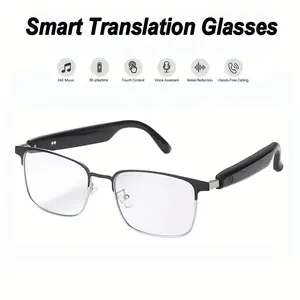 AI Intelligent Wireless Audio Translation Glasses Real-Time 144 Languages Face-to-Face AI Voice Navigation Call Music Office Entertainment Multi-Scenario Wearable