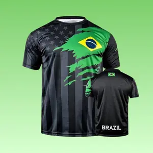 Unisex USA & Flags Jersey, Men's Patriotic All Over Print Casual Tee, Gift For Him Her