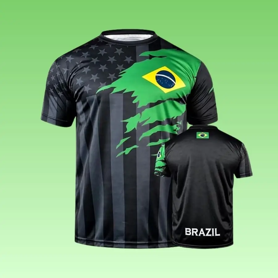 Unisex USA & Flags Jersey, Men's Patriotic All Over Print Casual Tee, Gift For Him Her
