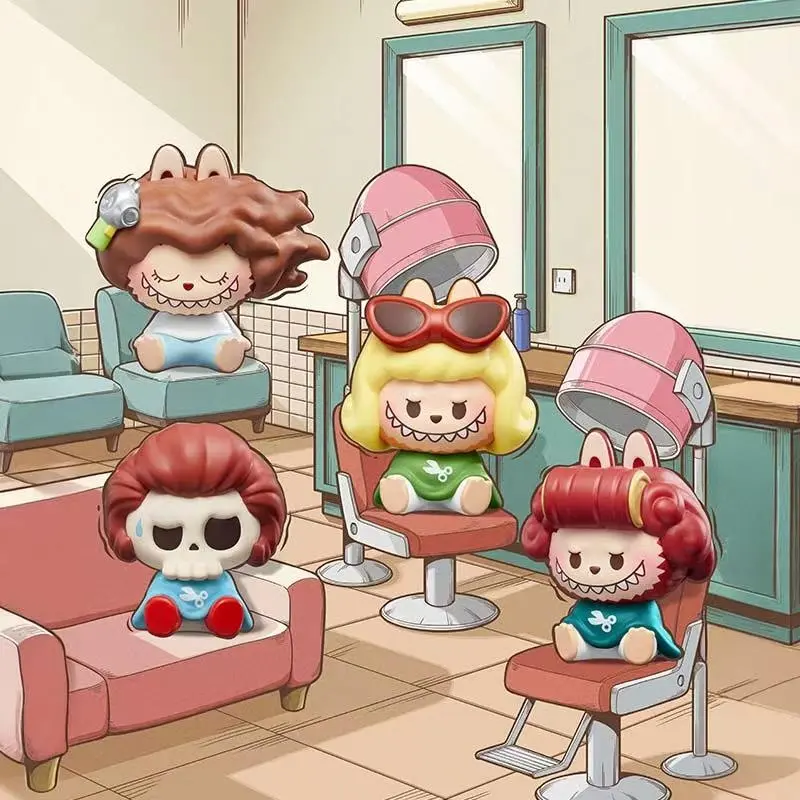 POP MART Bean the Monsters Hair Salon Series PVC Collectible Figurines - Blind Bag Unboxing Set with 15 Regular + 1 Secret Characters