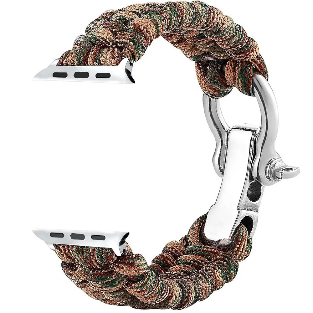 Nylon Rope Strap, Outdoor Braided Watch Band, Watch Strap for Apple Watch Band Ultra 2 49mm 9 8 7 45mm Outdoor Braided Women Men Watchband for iWatch Series SE 6 5 4 3 44mm 42mm, Smart Watch Straps, Smartwatch Accessories