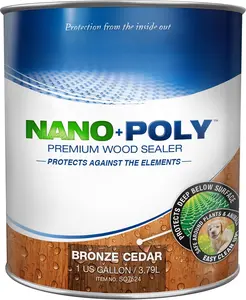 Nano+Poly Penetrating  Sealer with Polyurethane -   Sealant -1 Gallon & Bronze Cedar