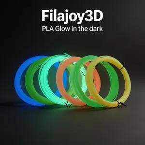 Filajoy 3D Glow-In-The-Dark Pla Filament Set, 1.75mm, 6 Rolls X 6m Total 36m, Fluorescent Self-Luminous Effect, Smooth Printing