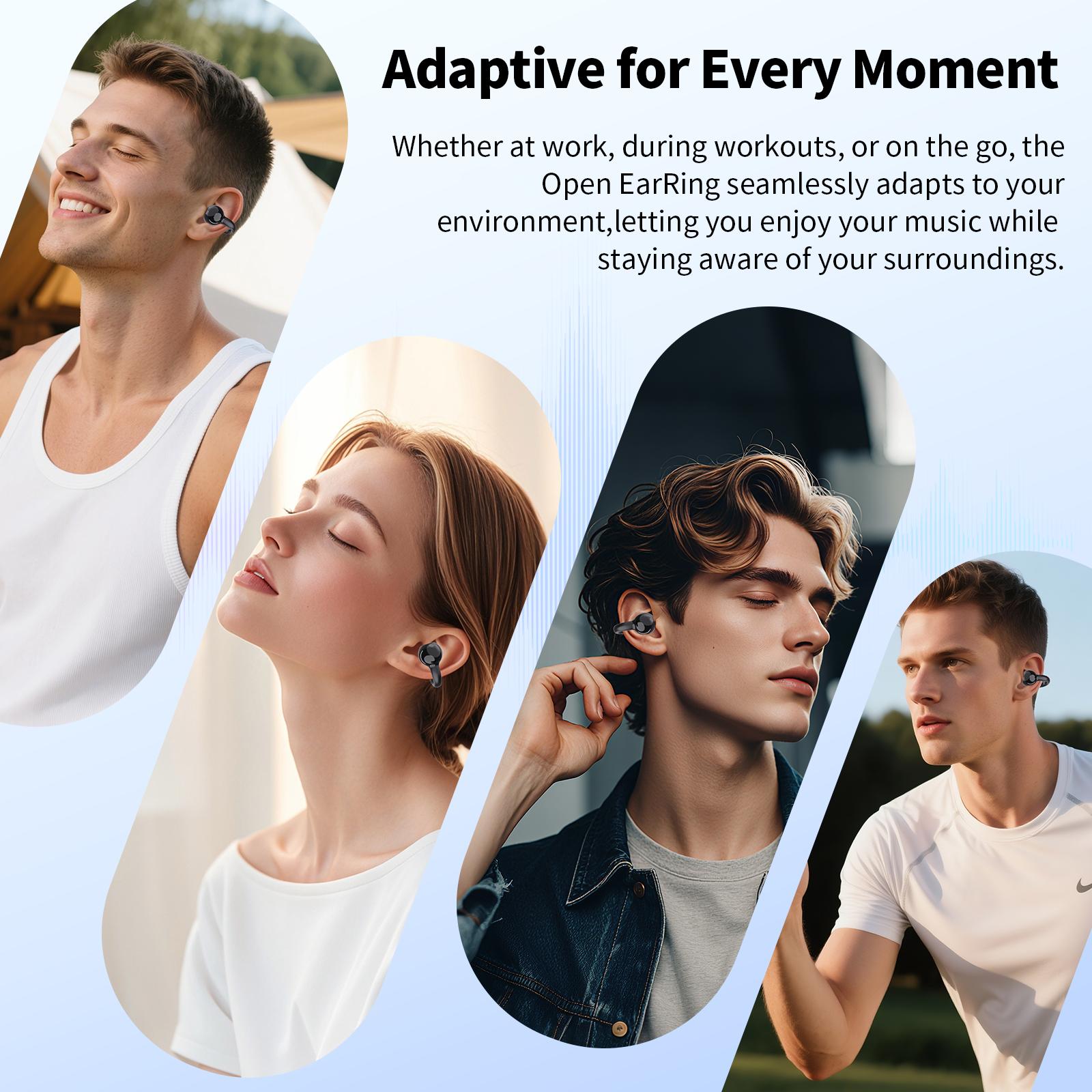 wireless clip ear earphone not easily fall off for runing hiking climb outdoor sport   ANKRIYUL
