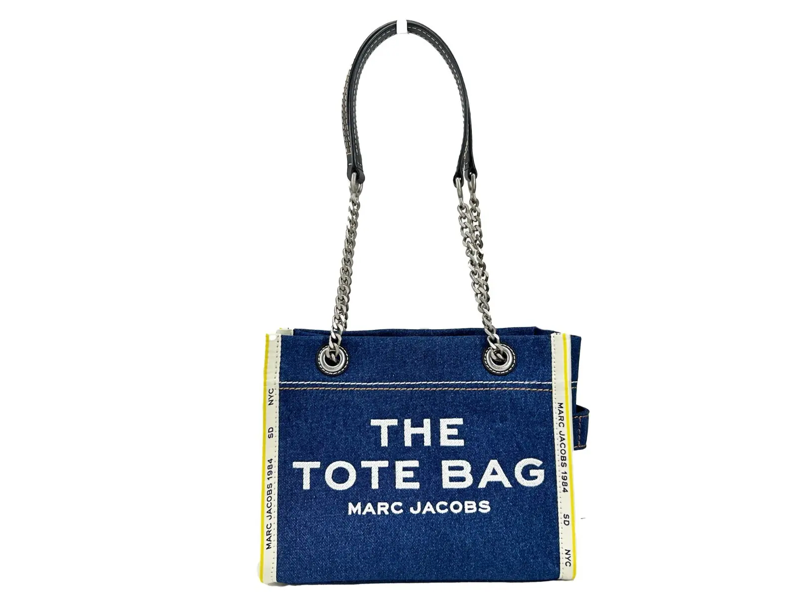 Pre-owned MARC JACOBS Denim Tote bags Chain Small The Tote Women's Bag