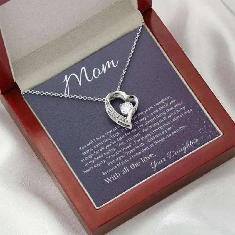 Mom Necklace, Stepmom Necklace, To My Mother Necklace Gift For Mom From Daughter, Mother Daughter Necklace 643, Beautiful Necklace Gifts for Mom - Perfect Mother's Day Jewelry, Thoughtful & Meaningful Gift for Mother