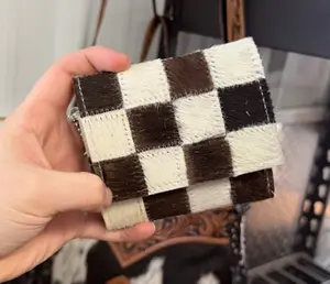 Genuine cowhide & leather wallet- SMALL