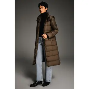 Orolay Long Hooded Quilted Puffer Jacket