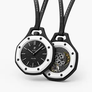 Luxury Fashion Collab Watch New Release Panda Black Dual-Face Skeleton Watch