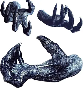 Witch's Demon Hand Wall Hanging Statues,Halloween Decoration,Aesthetic Art Sculpture, Horror Ghost Hand,Wall Art Mounted Hang Decoration Creative Props for Living Room Decorations-Black