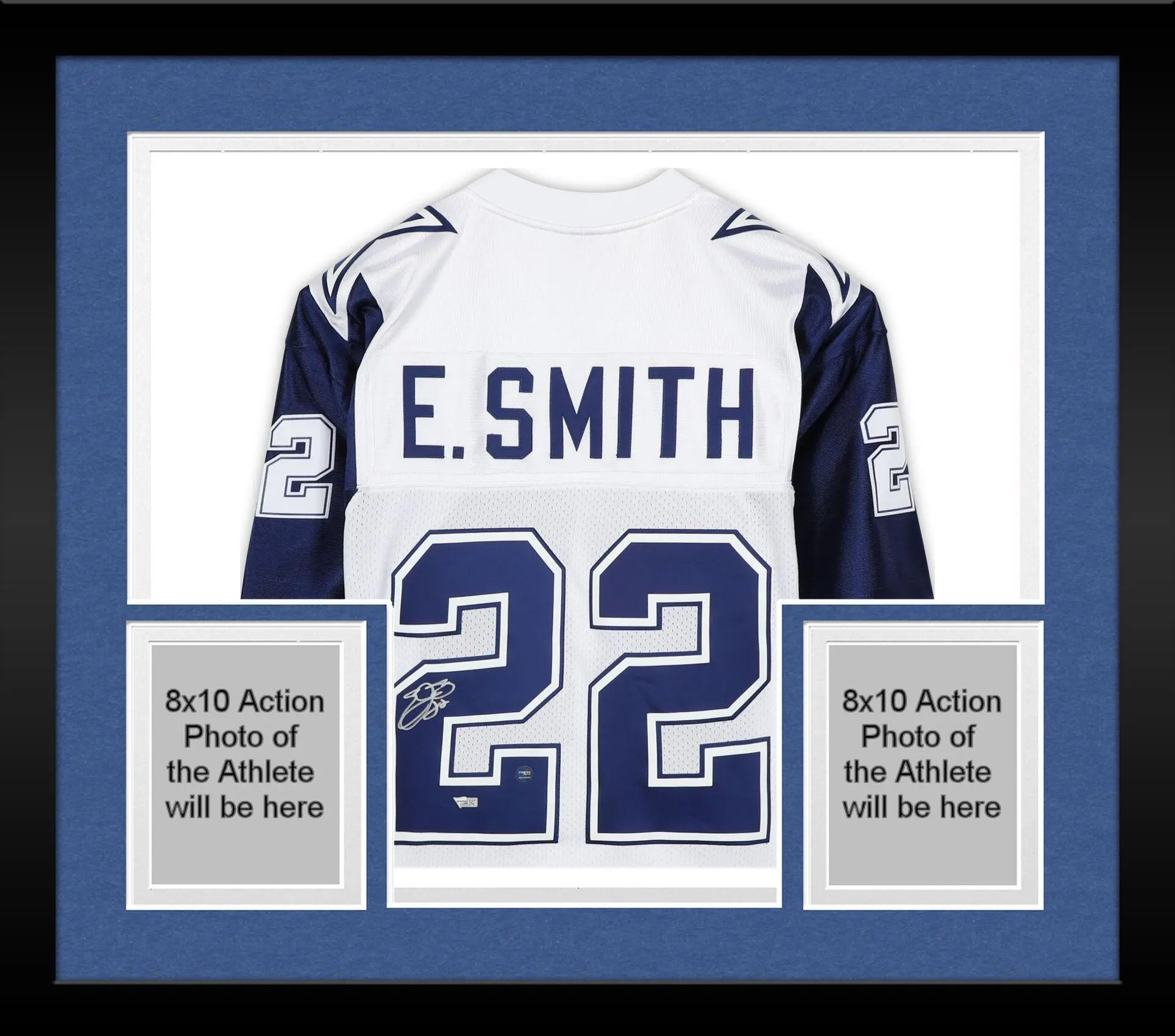 Framed Emmitt Smith Dallas Cowboys Autographed White Mitchell & Ness Authentic 1994 Throwback Authentic Jersey - Fanatics Authentic Certified