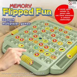 Family Fun Memory Flip Chess Set, Improves Memory Skills, Perfect for Christmas Parties, Suitable for 3-4 Players, Indoor Party Toy