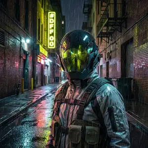 Punk & Cyberpunk Mask, Futuristic Techwear Helmet, Cool Cosplay Halloween Full Face Mask for Men Women, Party Music Festival Accessories, Robocop Style Science Fiction Costume Prop Adjustable Waist Tightener Smart Balloon Arch Kit Frame with dream mask