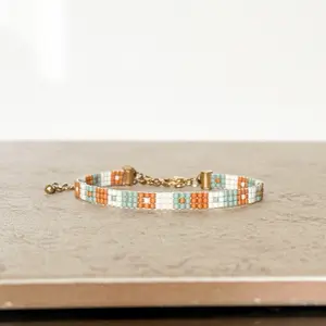 Handwoven seed bead bracelet