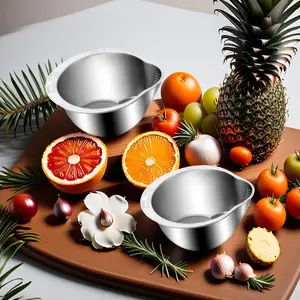 Rice Washer Strainer Bowl - 4-in-1 Washing Bowl for Quinoa, Stainless Steel Rinser With Side Drainers Small Colander for Cleaning Fruits, Vegetables, and Beans - Versatile Kitchen Tool