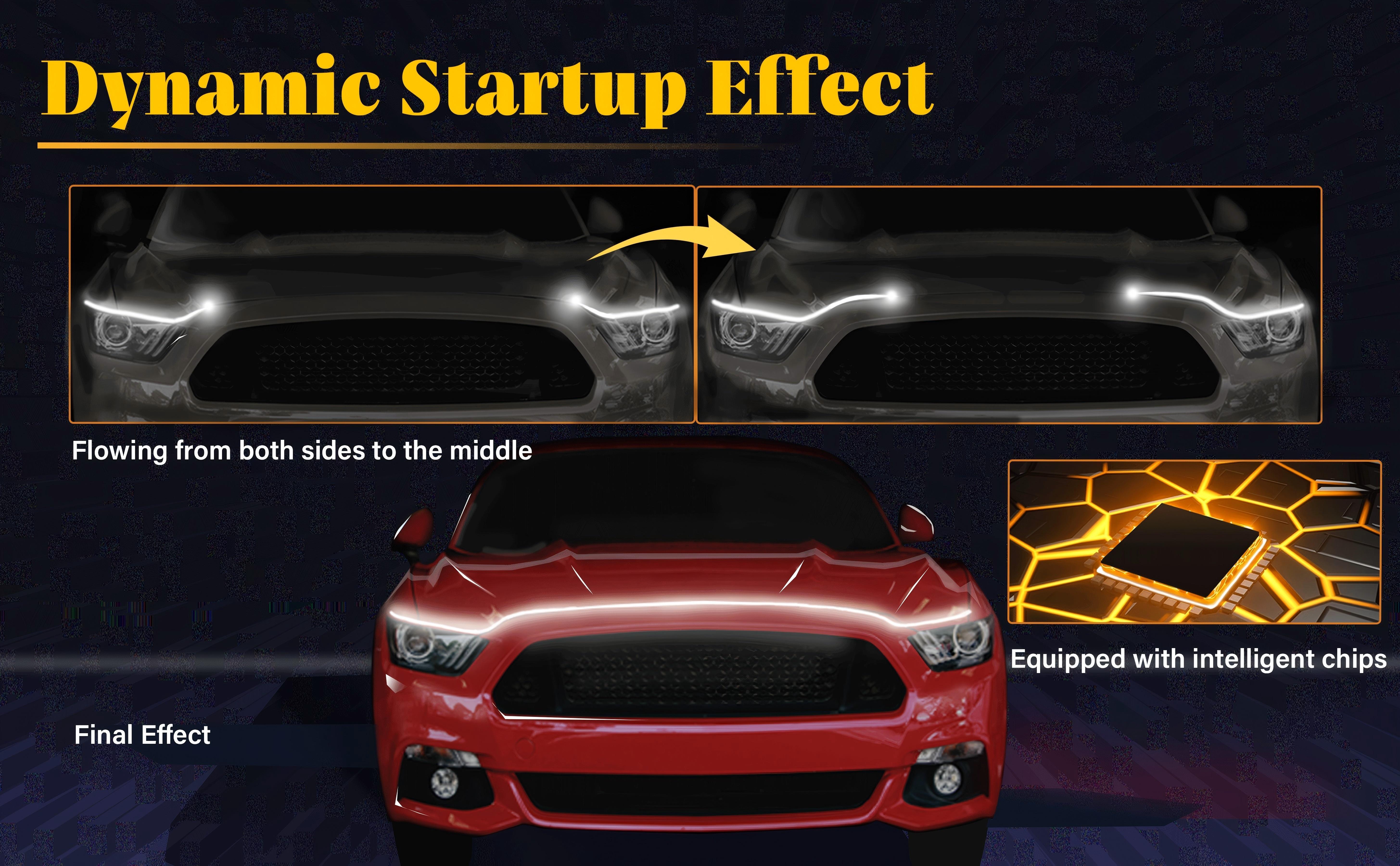 DIBMS 71" High Brightness car Hood Gap LED Strip, LED Car Ambient Light,Dynamic Scan Activated Design, Daytime Driving Kits, Car Accessories eclipse led lights DIBMS 71" High Brightness car Hood Gap LED Strip, LED Car Ambient Light,Dynamic Scan Activated Design, Daytime Driving Kits, Car Accessories eclipse led lights