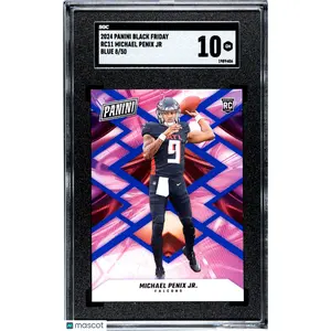 2024 Panini Black Friday Michael Penix JR #RC11 Blue Rookie /50 Falcons SGC 10