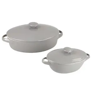10 Strawberry Street Sienna Covered Casserole 10" and 7" Bakeware Set