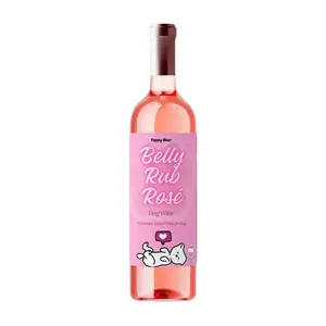 Belly Rub Rosé Dog Wine by Yappy Hour | Wine-Inspired Non-Alcoholic Dog Beverage | Watermelon-Infused Water | Dog Booze