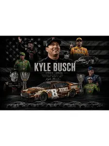 Kyle Busch Memorial Racing Tapestry Flag, NASCAR Inspired Wall Hanging Banner, Racing Fan Room Decor, Motorsport Tribute Gift 3x5FT
