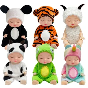 Rebirth doll 6 expression simulation super cute cartoon sleeping cute sleeping doll toy girl children's toy birthday gift