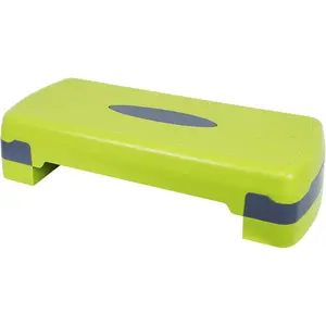 Fitvids Adjustable Aerobic Stepper Platform, Non-Slip Workout, 27", Lemon/Gray