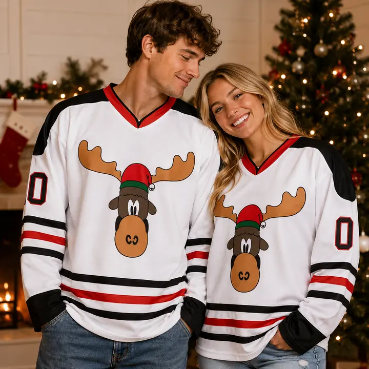 Griswold Moose Clark #00 Christmas Hockey Jersey – X-Mas Vacation Stitched Letters & Numbers, Fan Apparel, Breathable Polyester,Christmas gifts UglySweater tiktokshopbacktoschool,back to school,back to school haul