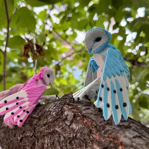 Barn Owl-3D Printed Articulated Owl Figurine - Poseable Wings, Multi-Color Collector'S Item For Bird Lovers, Unique Gift, Birthday Gift