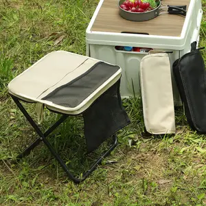 Extra-Large Folding Camping Chair - Cross-Body Backpack-Style Storage, Portable for Outdoor Fishing, with Pencil Case and Handbag