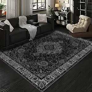 Velvet+Soft Retro Persian Classic Art Pattern Printed Carpet, Home Decoration Carpet, Sofa Mat, Door Mat, Coffee Table Mat, etc. Suitable for multiple scenari, Home Decor Rugs, Boho Area Rug
