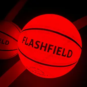 FlashField Youth Glow in the Dark Basketball with LED Technology and Instant Glow