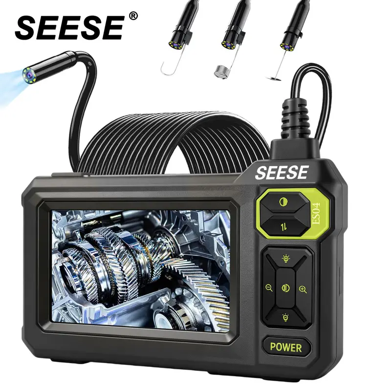 SEESE Industrial Endoscope Camera with Light, IP67 Waterproof Borescope with 4.3" 1080P HD Screen - Ideal for Automotive Engines, Plumbing Inspection toolupgrade