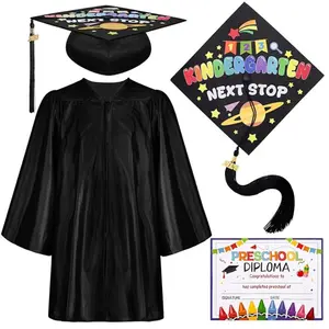2026 Preschool Graduation Cap & Gown Set | Kids Graduation Outfit with Tassel & Certificate for Boys & Girls