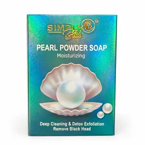 Pearl Powder Soap Bar 100g - Deep Cleaning Detox Exfoliation Remove Black Head for Radiant Skin