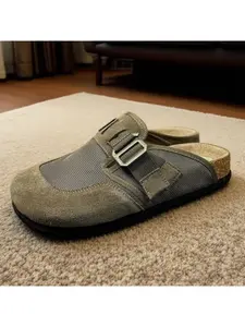 Cork slippers half slippers, lazy wear casual slippers men 's slippers