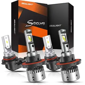 2014 Ford Mustang 9008/H13 H10/9140/9145 60W 6500K White IP67 LED Headlight Fog Light Bulbs Combo 4PCS SEALIGHT S2