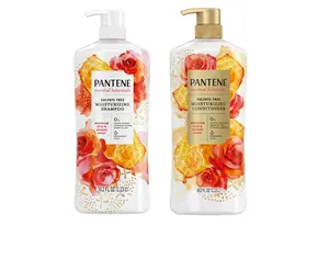 Pantene Essential Botanicals Shampoo & Conditioner Set 38.2 Fl Oz Nourishing with Moroccan Argan Oil & Orange Blossom