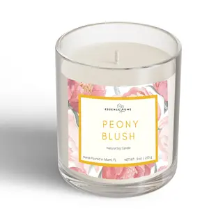 Peony Blush | Soy Candle | Scented Candle | Cherry Blossom | Bergamot | Magnolia | Peony | Gifts for Everyone | Gift for Her | Gift for a friend