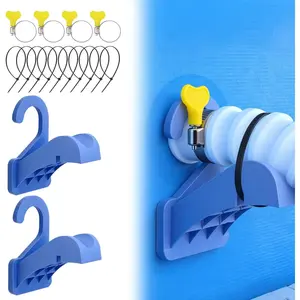 Swimming Pool Pipe Holders, Above Ground Pool Accessories with Hose Support - Pool Hose Holder Prevents Pipe Sagging, Universal Pool Accessories