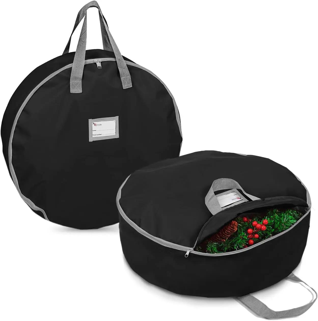 Primode Christmas Wreath Storage Bag 30" - 2 Pack Artificial Wreath Container -