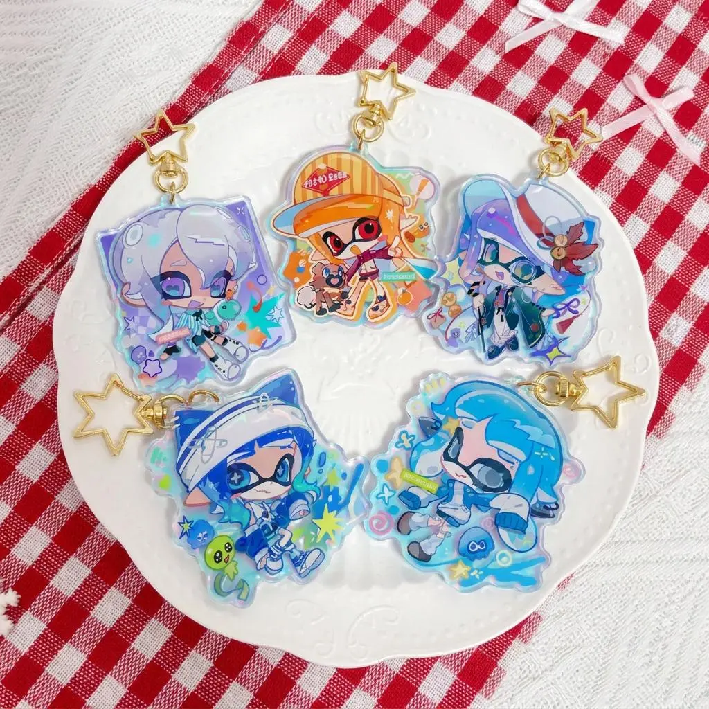 Splatoon 3 Fan Art Keychain | High Clarity Acrylic Gaming Charm