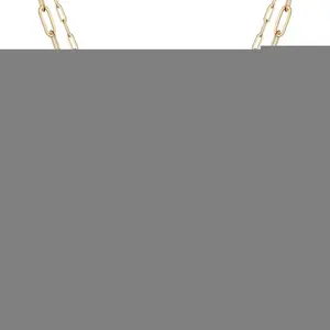 Mothers Day Gifts - Layered Initial Necklaces for Women Trendy 14K Gold-Plated Dainty Layering Paperclip Chain Coin Initial Necklace Jewelry Gifts for Women Mom Wife Teen Girls