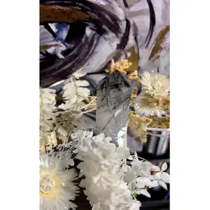 Natural Black Tourmaline Rutilated Quartz