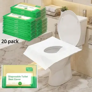 Disposable Toilet Seat Cover 10-Pack - Portable Travel Toilet Seat Pads for Adults & Kids, Ultra-Thin Hygienic Covers for Home, Outdoor, Camping, Travel Use - Convenient Bathroom Supplies & Household Essentials - Bulk Pack of 10 - Travel Hygiene Ess1